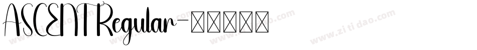 ASCENT Regular字体转换